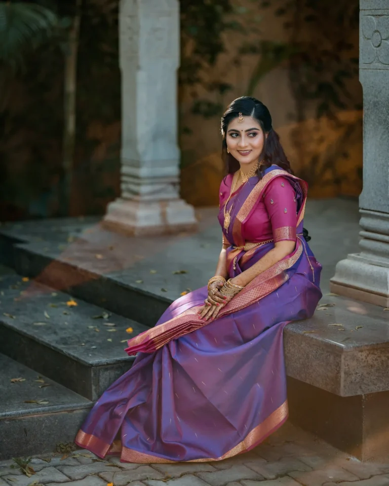 Bride in traditional saree
