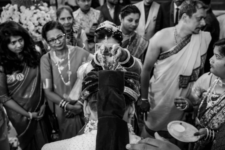 North Indian Wedding Ritual Black and White