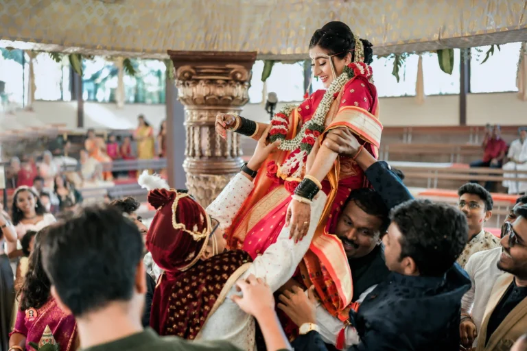 Wedding Ceremony happiness of Bride